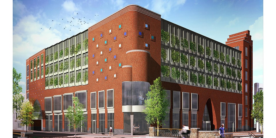 Nieuwe transparante bibliotheek met bovengrondse parkeergarage draagt fors bij aan transformatie van stadskern Alphen aan den Rijn