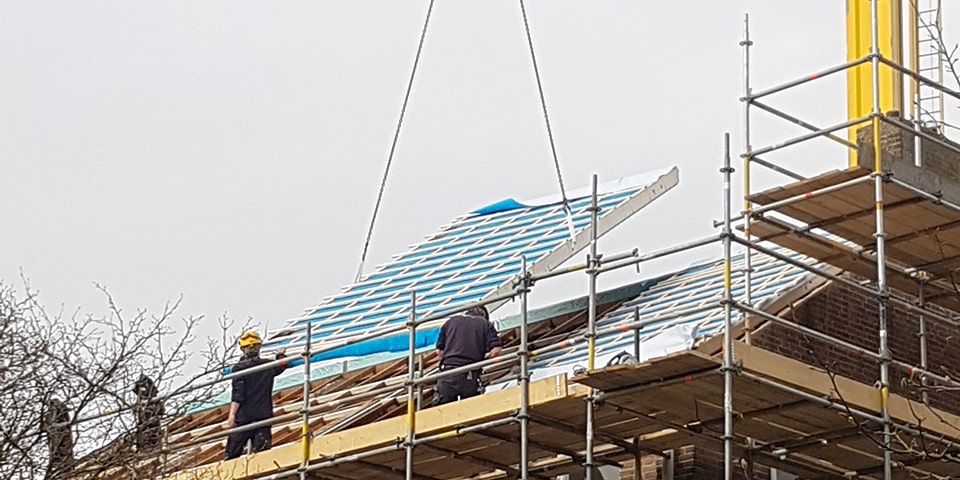 Prefab daken in omvangrijk renovatieproject