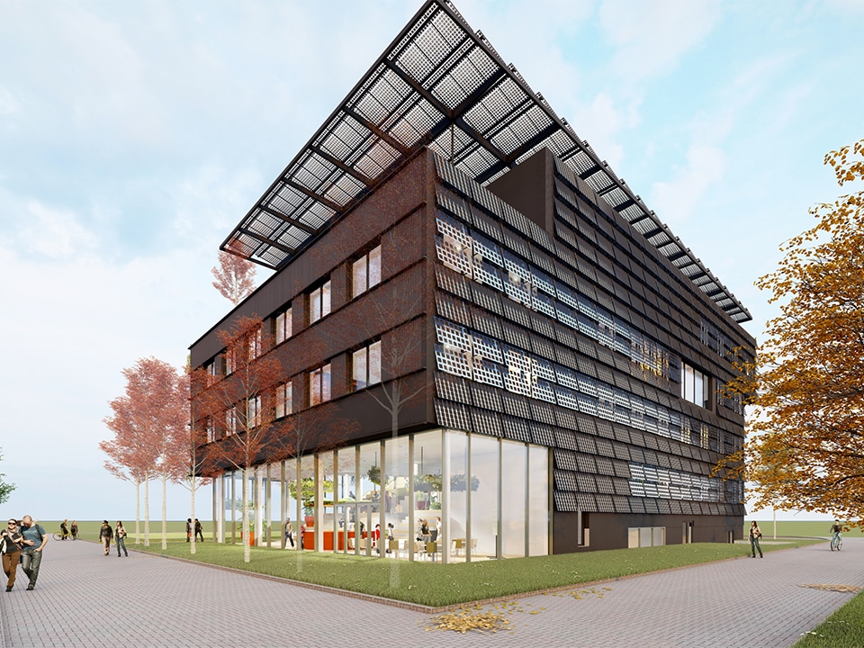 Natuur in en om een experimenteel gebouw: Aeres Hogeschool wordt de groene long van Almere