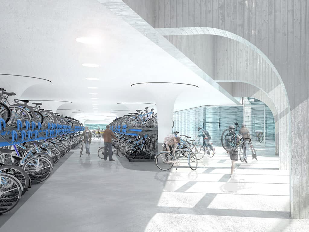 Ondergrondse fietsenstalling De Entree in Amsterdam